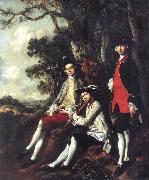 Thomas Gainsborough Peter Darnell Muilman Charles Crokatt and William Keable in a Landscape Norge oil painting reproduction